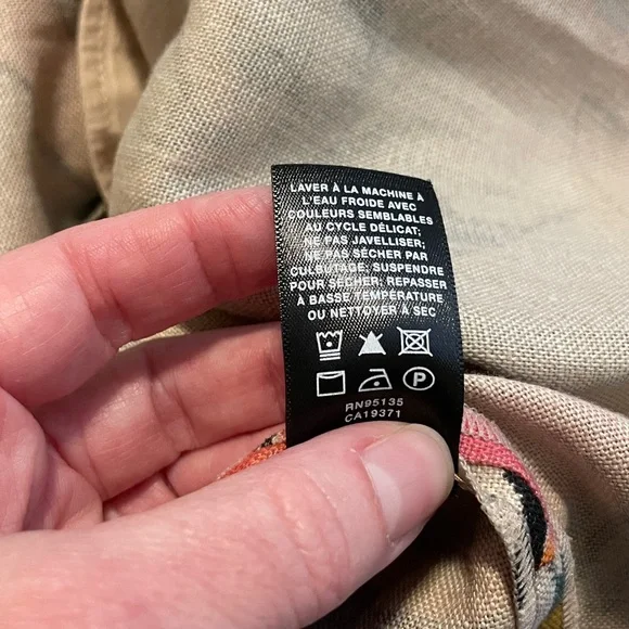 Lafayette 148 New York Pammie Abstract Linen Wrap Dress Size 12 - Picture 12 of 12